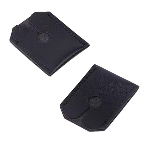 2 Pack Safety Razor Cover Head Blades Protective Case PU Leather Sleeve Storage Sheath Travel Carrying Protector for King C. Gillette Merkur VIKINGS Double Edge Safety Razors with Long Handle