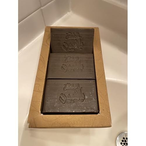 Original Handmade Natural Aleppo Soap Bar, 100% Olive, Oud, Amber, Musk and Sandal Perfeum, 3 piece, 150 Gram Each.