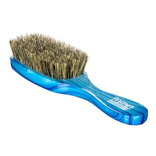 Torino Pro Wave Brush #8799-7 Row Medium bristles -100% Extra Long Pure Boar Bristles - Great Workhorse for laying down your 360 Waves