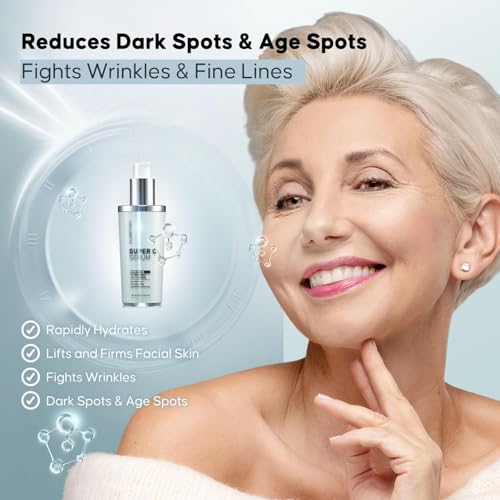 Super Vitamin C Serum for Mature Skin - All-In-One Formula Rapidly Hydrates, Anti Aging, Softens, Lifts and Firms Facial Skin, Fights Wrinkles, Dark Spots & Age Spots | 30 ml