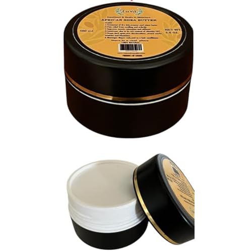 Raw African Shea Butter 100% Natural, Strawberry Scented, Unrefined & Fresh Moisturizer, Ideal for Dry Skin, Soothing & Restorative for Body & Face, Helps with Eczema, 35 oz