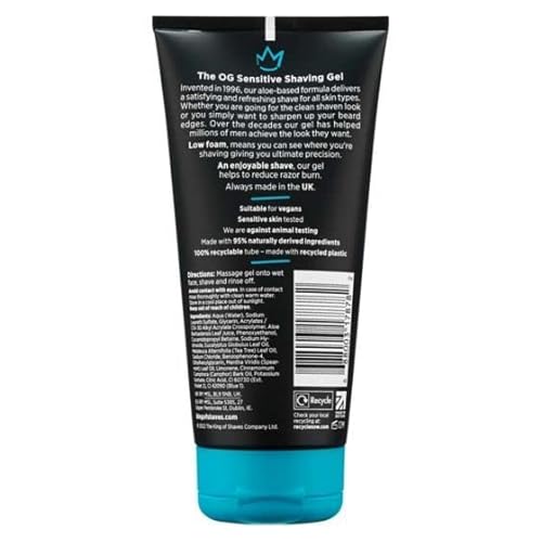 King of Shaves Sensitve Shaving Gel, Low Foam for a Refreshing and Precise Shave 5.92 fl oz