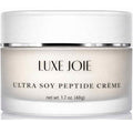 LuxeJoie Ultra Soy Peptide Face Cream, Anti-Aging Moisturizer for Dry Mature Skin, Matrixyl Peptides + Alpha Lipoic Acid, Smooths Fine Lines, Non-Sticky, 1.7 oz
