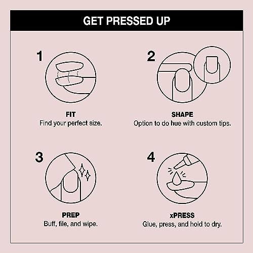 Bundle of OPI xPress/ON Press On Nails, With Nail Glue, French Tip Nail Art, Short, French Press + OPI Repair Mode Bond Building Nail Serum, Clear, 0.3 fl oz