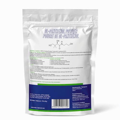 DL-Panthenol Powder (56 g / 1.97 oz) - Cosmetic Grade for DIY Skin Hair & Beauty Formulations