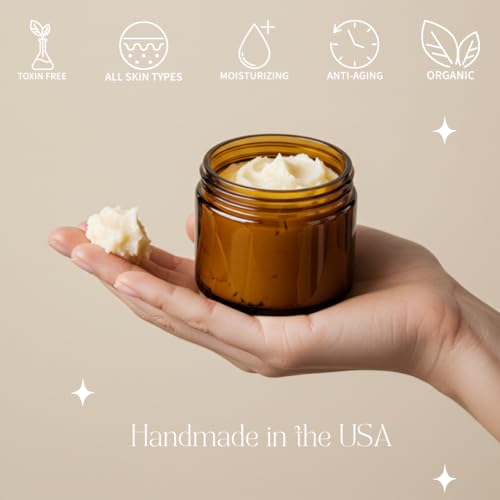 Frankincense & Castor Oil Beef Tallow Grass Fed & Finished Organic Moisturizer for Skin Hydrating & Nourishing for Cracked, Dry Skin Age Defying