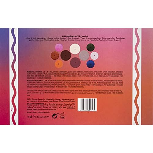 Crayola Beauty - Eyeshadow Palette - 10 Creamy Matte & Metallic Shades - Long-lasting, Blendable, Highly Pigmented Color, Velvety Finish - Talc Free Formula & Vegan Friendly - Tropical - 0.63 Ounce