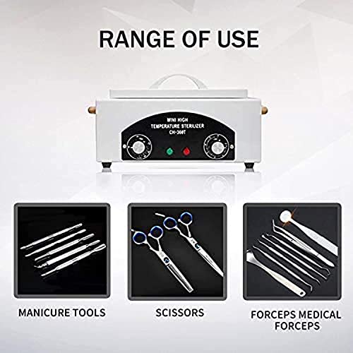 Nail Tool Sterilizer for Nail Tools and Salon Equipment, High Temperature Sterilizers Dry heat Timer Disinfection Nail Tool£¬Manicure Salon Hairdressing Tool Tweezers Other Metal tool