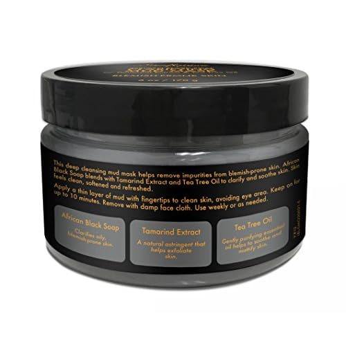 SheaMoisture African Black Soap Problem Skin Facial Mask, 4 Ounce