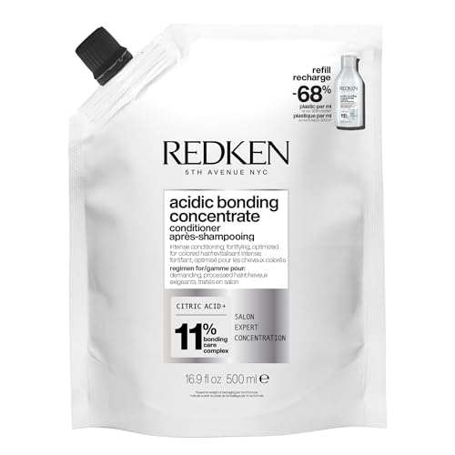 Redken Acidic Bonding Concentrate Conditioner For Damaged Hair Repair - Strengthens and Repairs Weak and Brittle Hair, Sulfate-Free, With Citric Acid