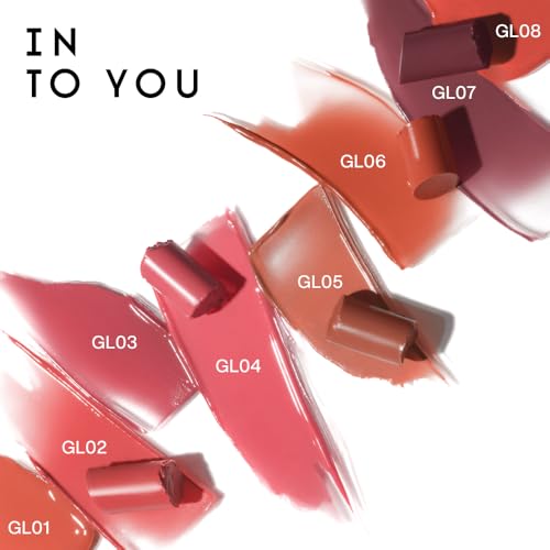 INTO YOU Glow Balm-in Lipstick, Sheer and Hydrating Tinted Lip Stain, Bare-skin Feel and Mirror-like Finish with Long Lasting Lightweight Texture(GL05)