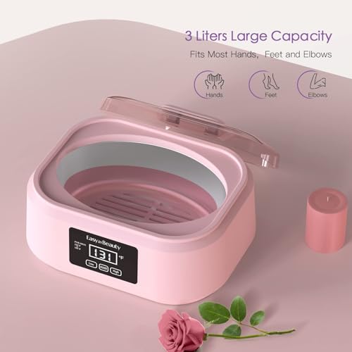 Paraffin Wax Machine for Hand and Feet - 3000ml Hand Wax Paraffin Machine for Arthritis, Touchscreen Paraffin Wax Warmer with 6 Packs Rose Wax (2.64 lbs), Paraffin Bath for Smooth & Soft Skin