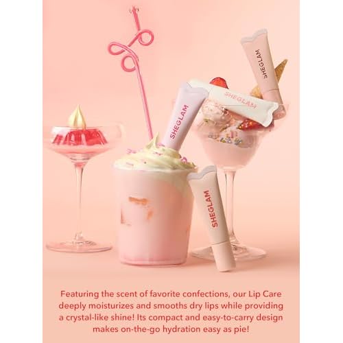 SHEGLAM Crystal Glaze Moisturizing Lip Gloss Hydrating Jelly Long Lasting Waterproof Plumping Lip Gloss-Cocoa Cookie