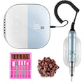 Madenia Professional Nail Drill Machine for Acrylic Nails, 35000RPM Compact Cute Electric Nail Drills with Touch Screen Efile Nail Drill E File Kit for Salon Home Manicure Pedicure Use, Blue