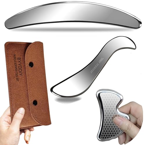 BYYDDIY (SBC Muscle Scraper Tools Set,Stainless Steel Scraping Massage Tools