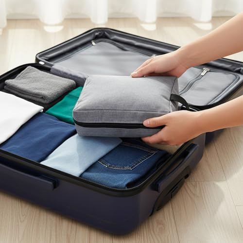 MAQUITA 12 Pcs Travel Toiletry Bag for Women Men Large Water Resistant Shaving Hanging Cosmetic Bag with Handle and Divider Storage Travel Pouch Case for Cosmetics Toiletries Accessories