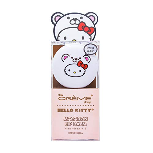 The Cr?me Shop x Sanrio Hello Kitty Macaron Lip Balm Korean Cute Scented Pocket Portable Soothing Cruelty-Free (Hello Kitty White Chocolate)