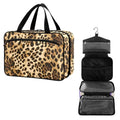 Travel Toiletry Bag for Woman/Men, Wild Animal Sexy Leopard Skin Patterned Hanging Organizer Bag with Pockets Portable Folding Travel Case Bags for Makeup Cosmetic Toiletries Storage Traveling-M
