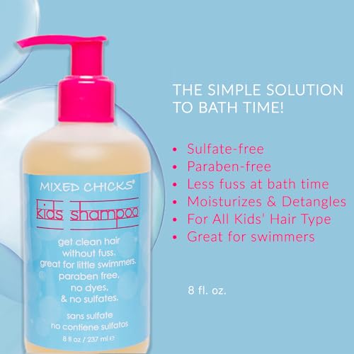 Mixed Chicks Kid's Quad Pack - Shampoo, Conditioner, Leave-in Conditioner, Tangle-Tamer, 8 fl.oz (Pack of 4)