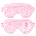 NEWGO Cooling Eye Mask for Puffy Eyes, Cold Eye Mask Eye Ice Pack for After Eyes Surgery, Tension Stress Relief, Itchy Eyes, Headaches, Dark Circles - Blue (Pink-2Pack)