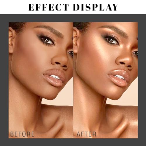 Body Glitter Spray - Bronze Body Shimmer for Face, Hair & Body, Moisturizing Luminizer Glow Illuminator, Quick-Drying Sparkling Glitter Spray Liquid Highlighter Makeup (#04)