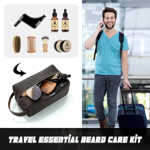 Beard Care Kit Gifts for Men, 9 Pcs Beard Grooming Kit, Beard Club Kit is a Unique Men's Gifts for Dad Husband Boyfriend, Father's Day Anniversary Birthday Valentine's Day Wedding Gift Ideas for Him