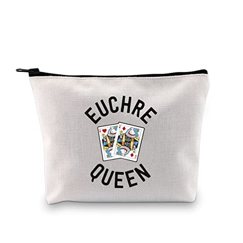 XYANFA Euchre Queen Funny Euchre Makeup Bag Euchre Player Gift Euchre Game Gift for Grandma (EUCHRE QUEEN)