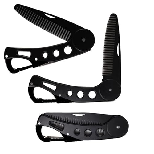 Stainless Steel Folding Beard Comb For Men, Mustache Comb Multifunctional Pocket Beard for Men Beard Mustache Stylin
