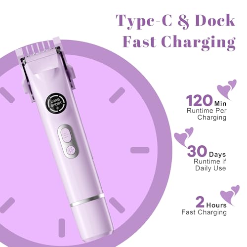 4-in-1 Waterproof Electric Bikini Trimmer & Body Hair Trimmer& Electric Razors for Shaving Woman- Rechargeable Shaver - IP7-compact for Travel
