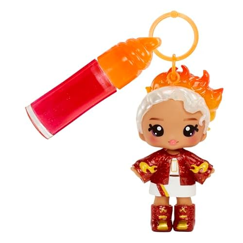 Yummiland Lip Gloss Doll - Amber Cinnamon, with DIY Lip Gloss Kit, Ages 4+