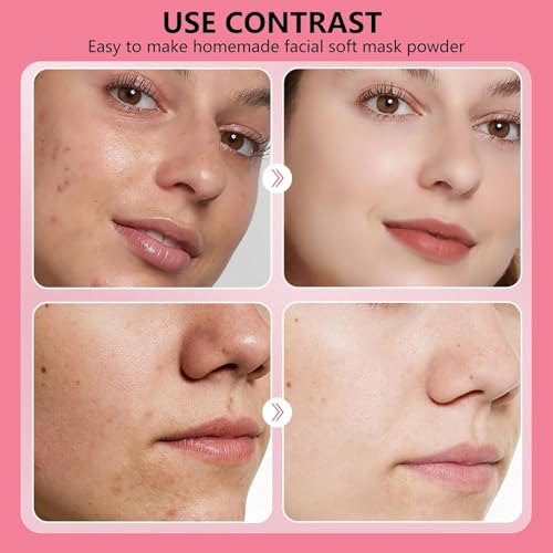 Red Jelly Face Mask Peel Off Powder 650g Moisturizing and Hydrating Repair and Smooth Skin Care for Home Spa Salon (Vampire)