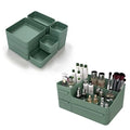 CHANCETSUI Makeup Organizer Stackable Drawer Organizer Set, Bathroom Desk and Vanity Countertop Organizer Trays Cosmetics Display for Brushes, Lotions, Perfumes, Lipstick and Nail Polish, Green