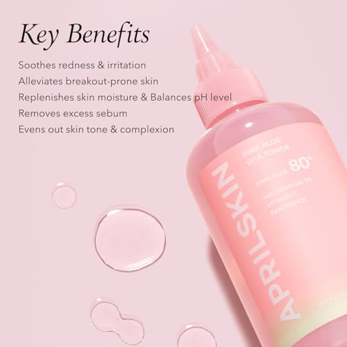 APRILSKIN Pink Aloe Facial Polish Cleanser with Vita Toner and Mucin Serum