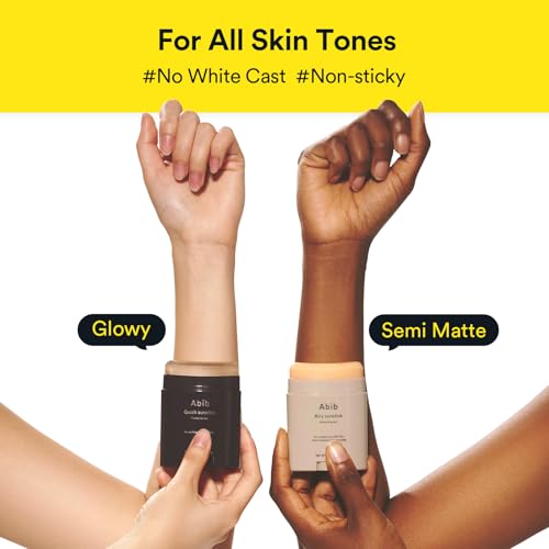 Abib Airy Sunstick Protection Bar DUO Broad Spectrum SPF50+ 1.62 oz / 46 g (Semi-matte) | Korean Suncreen Stick Suncare Sunblock, No Whitecast, Protector Solar Barra, Water resistant