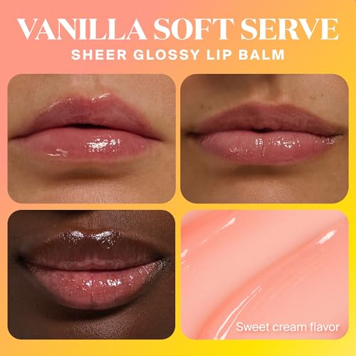 Supergoop! Glow Gloss SPF 40 Lip Balm, Vanilla Soft Serve (Sweet Cream Flavor, Sheer Soft Pink Tint) - Broad Spectrum Protection with a Non-Sticky, High-Shine Finish - 0.5 fl oz, 2 Pack
