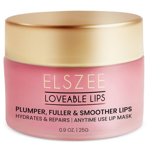 ELSZ?E Loveable Lips | Lip Mask with Hyaluronic Acid | Smooth, Volumize and Hydrate Dry Lips | Day & Night Treatment