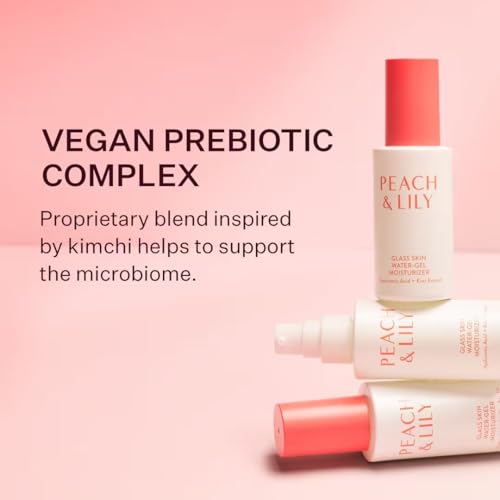 Peach & Lily - Glass Skin Water-Gel Moisturizer (1.69 ounces) - Hyaluronic Acid - Face Moisturizer - Lightweight & Oil Free - Chamomile, Kiwi, & Peach - Self Care - Vegan, Cruelty Free - Korean Beauty