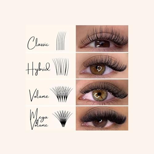 C Curl Mixed Lash Trays by SoCal Beauty - Faux Mink Eyelash Extensions (6-15mm), 20 Rows per Tray, Color-Coded, Aluminum Backing & Window View - Salon Quality Lashes
