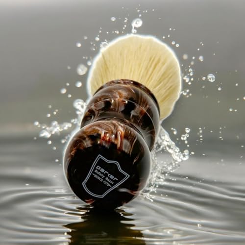 Parker Safety Razor, THE BIG BROWN BOAR, Deluxe Iridescent Tortoise Handle 100% Boar Bristle Shaving Brush, Large 24 MM Brush knot for a Better Lather!