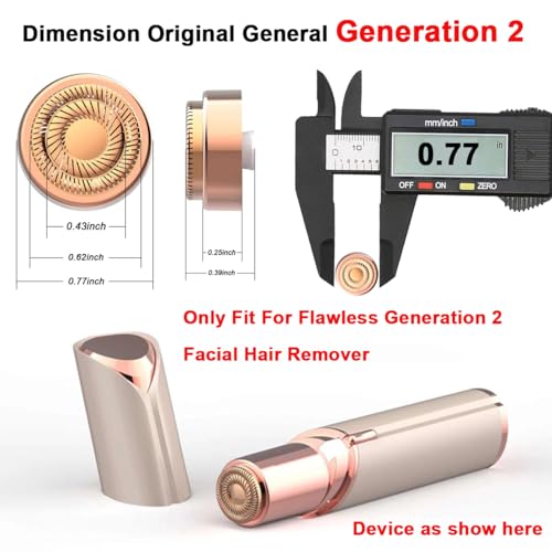 Generation 2nd Replacement Heads for Finish Touch Flawless Gen 2 Facial Hair Remover- - 4 Pack Replacement Heads for Flawless Replacement Heads Gen 2