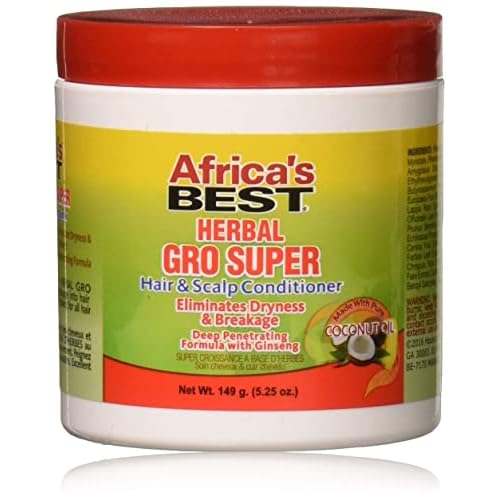 Africa's Best Maximum Strength Super Gro Hair & Scalp Conditioner, 5.25 oz,Yellow,38422