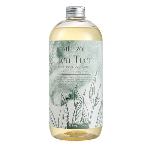 ROMIIE ZOI Liquid Hand Soap Refill, Tea Tree, Gentle & Moisturizing Formula, 750 ML/ 26 FL OZ