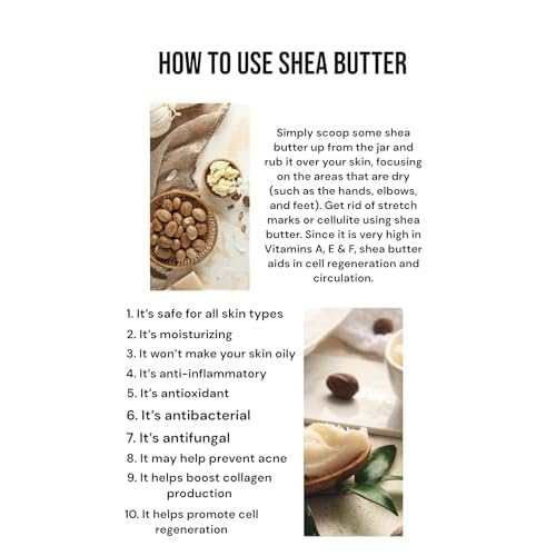 Raw African Shea Butter 100% Natural, Strawberry Scented, Unrefined & Fresh Moisturizer, Ideal for Dry Skin, Soothing & Restorative for Body & Face, Helps with Eczema, 35 oz
