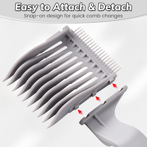 A 4-in-1 Detachable Blend Friend Fade Comb Set, Blend Friend, Barber Fade Comb, Uitable for Home, Salon Use, Compatible with all Hair Cutting Shears and Barber Tools (Grey New)