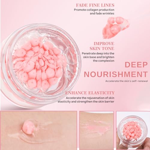 PDRN Collagen Renewal Anti-Aging Face Moisturizer Cream with Capsule Gel, Korean Skincare for Deep Hydration and Skin Repair, 50g, 1.7 fl oz