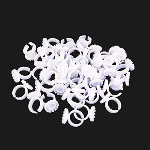 BEYELIAN Smart Glue Cups Fanning Cup Lash Glue Holder for Eyelash Extensions 2 Methods of Use 100 PCS Professional Use PP Material Harmless to Human