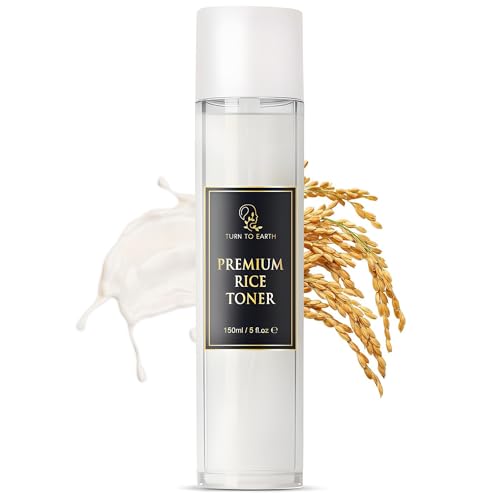 Rice Toner from Korean Rice, Milky Toner for Glowing, Hydrated Skin, Increased Collagen Production, Moisture Barrier for Glass Skin, Fragrance Free 5 Fl Oz