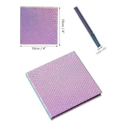 unbrand Mermaid Fish-Scale Pattern Change Empty Magnetic Eyeshadow Blush Highlighters Palette makeup tools 10x10cm