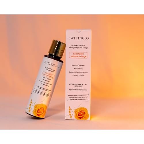 Face Wash - Natural Vitamin C from Amla, Licorice & Carrot | With Hyaluronic Acid, Rose Water, Coconut Milk | Smoothens |Brightens, Hydrates & Gentle| Paraben &Sulfate-Free Cleanser |100ml
