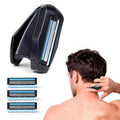 ZOMU Neck Shavers and Head Shaver for Men,Skull Shaving Razor and Body Shaver - Compact & Comfortable Grip with 3 Disposables Razor Blades,Smooth Shave for Head or Necks